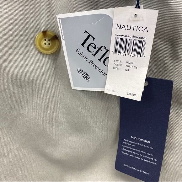 Nautica Men's Long Trench Coat Sz 42R tag not attached, was too big so reposhing - Picture 3 of 10